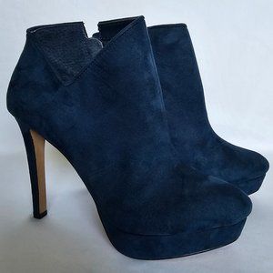Midnight Teal 4.5" Stiletto Platform Booties by Jessica Simpson